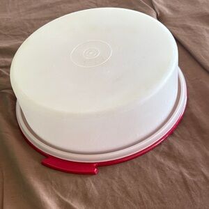 Tupperware White and Red CUPCake Carrier